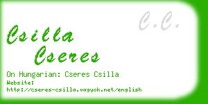 csilla cseres business card